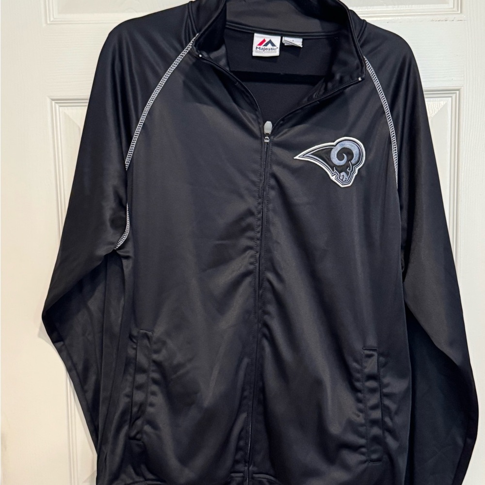 Black Rams Logo Track Jacket - Large